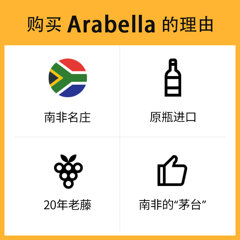 wine葡萄酒Arabella艾拉贝拉原瓶南非进口两瓶装红酒特价包邮-图2