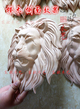 东阳木雕欧式狮子头罗马柱头垭口