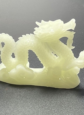 仿寿山石古玩玉器收藏古玩做旧高古玉装饰工艺品摆件雕刻夜光龙