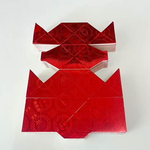 镭射纸方宝纸半成品(折好后6×6厘米)手工方宝折纸 - 图0