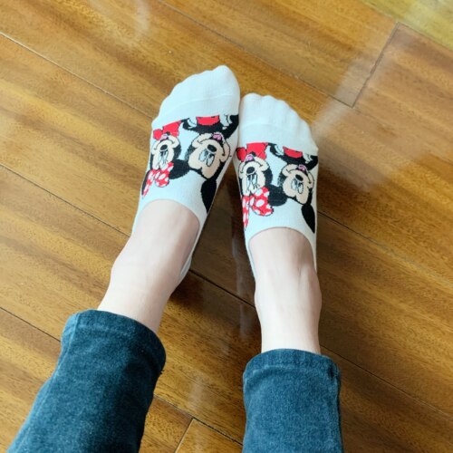 纯棉船袜女卡通可爱浅口夏季袜子防滑不掉跟短袜硅胶隐形韩国ins - 图0