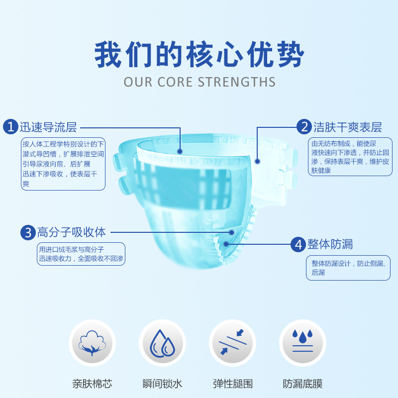 小布头儿唯康美成人纸尿裤老年人尿不湿老人护理尿片大码亲肤干爽