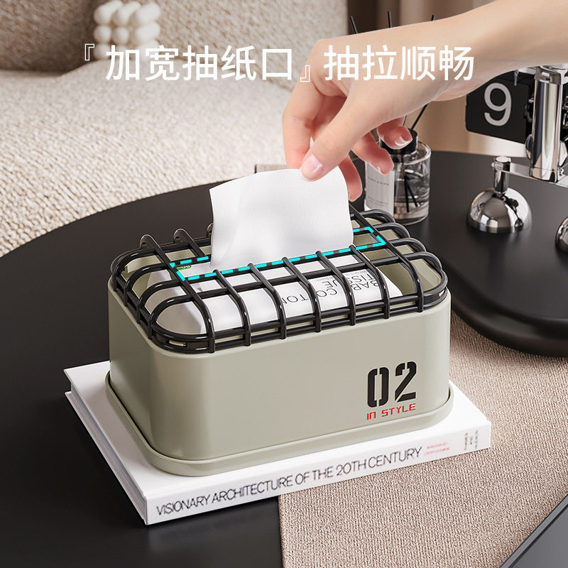 纸巾盒家用客厅桌面创意工业风抽盒茶几高档轻奢餐巾纸收纳抽纸盒,淘宝优惠券,粉丝福利购,淘宝优惠卷