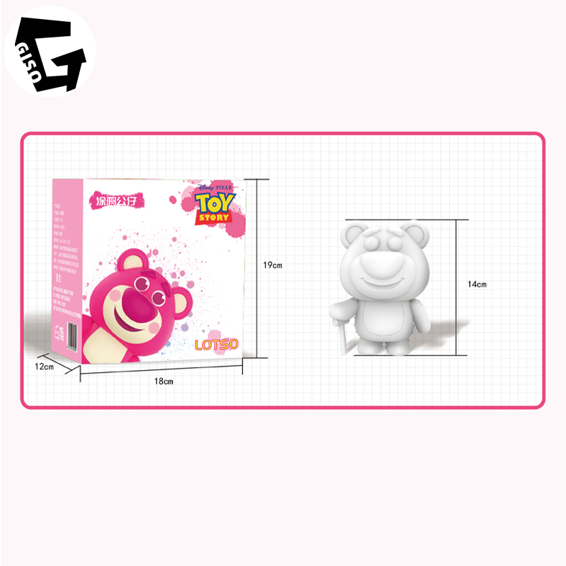 【GISO】迪士尼TOYSTORY涂鸦公仔三眼仔草莓熊史迪仔手办玩具摆件 - 图3