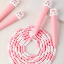 Net Red Little Rabbit Rope Skipping Rope Children Elementary School Special Bamboo section Cartoon Adjustable Soft One Sophomore Single Rope