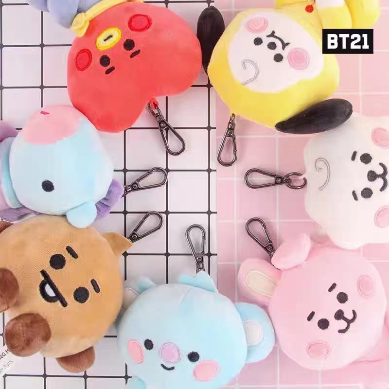 喜物Store韩国防弹少年团bt21动漫卡通周边同款bts玩偶毛绒挂件 - 图1