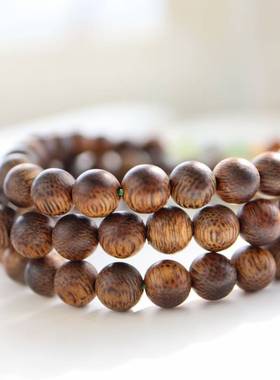 天然和田玉手串6mmDlY天然沉香手链男女款木珠碧玉唐玉晴水白玉