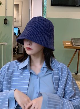 女显脸小羊毛水桶帽素颜日系帽子