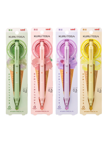 uni三菱黑科技铅芯自转自动铅笔M5-KS冰淇淋限定KURU TOG学生用 - 图3
