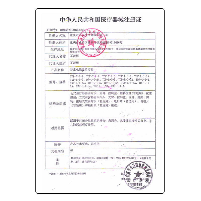 国仁双头家医用理疗烤电远红外线 康复世家医疗器械理疗仪（器械）