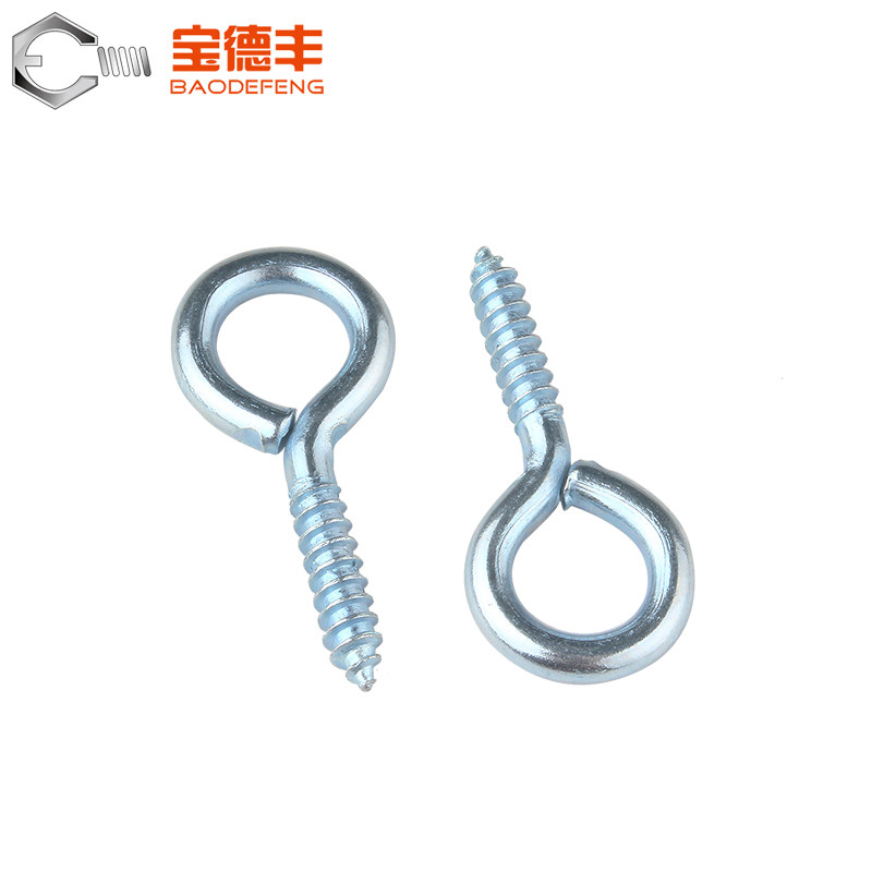 镀锌羊眼圈自攻螺丝钉挂钩吊环铁钩子灯钩带环羊眼钉开口羊眼螺丝_虎窝淘