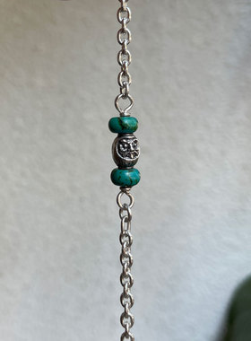 手打好运达摩复古全银手链