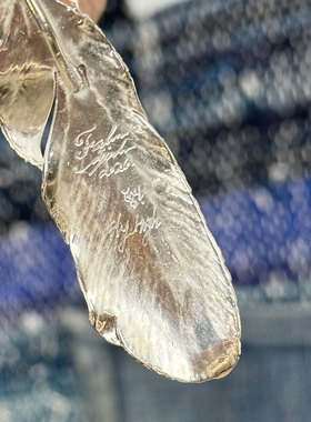 FALCON隼 飘逸自然 100%纯正手打925银无做旧大号印第安风格羽毛