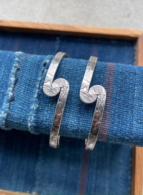 North Works 雄鹰展翅 古董摩根银币改造蛇形S状复古银手镯