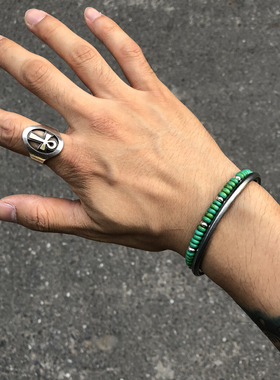 美国天然古董银币手链