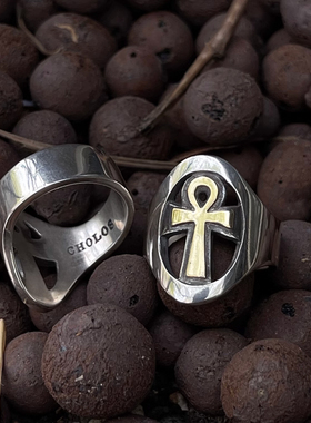 Ankh生命之符手打复古戒指