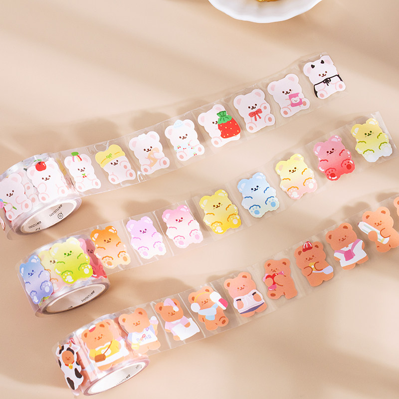 分装 排废胶带在逃可爱包ins手绘卡通动物手帐素材拼贴装饰手帐贴,淘宝优惠券,粉丝福利购,淘宝优惠卷