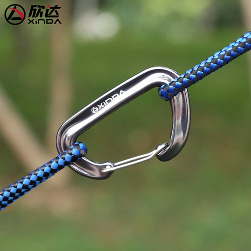 欣达AB款承重16kN吊床挂钩秋千钥匙扣安全锁扣户外背包登山扣快挂 - 图3