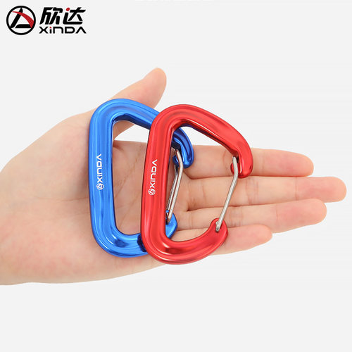 欣达AB款承重16kN吊床挂钩秋千钥匙扣安全锁扣户外背包登山扣快挂 - 图1