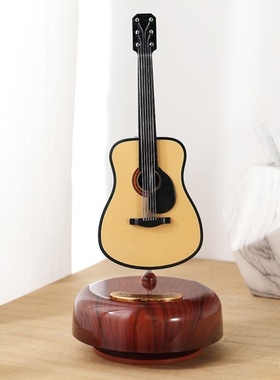 创意复古小提琴吉他八音盒摆件高级感小众音乐盒摆饰生日礼物女生