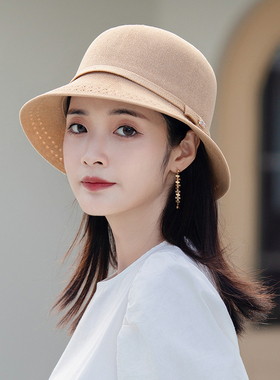 春秋遮阳帽子女款夏季防晒太阳帽