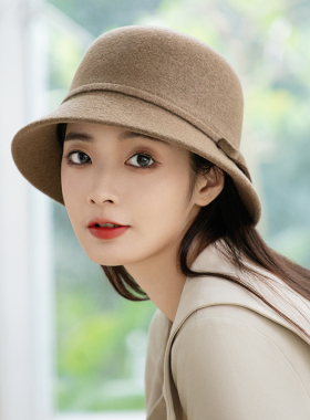 羊毛帽子女款2026新款冬渔夫帽女