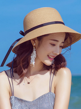 草帽女遮阳防晒帽百搭时尚沙滩帽