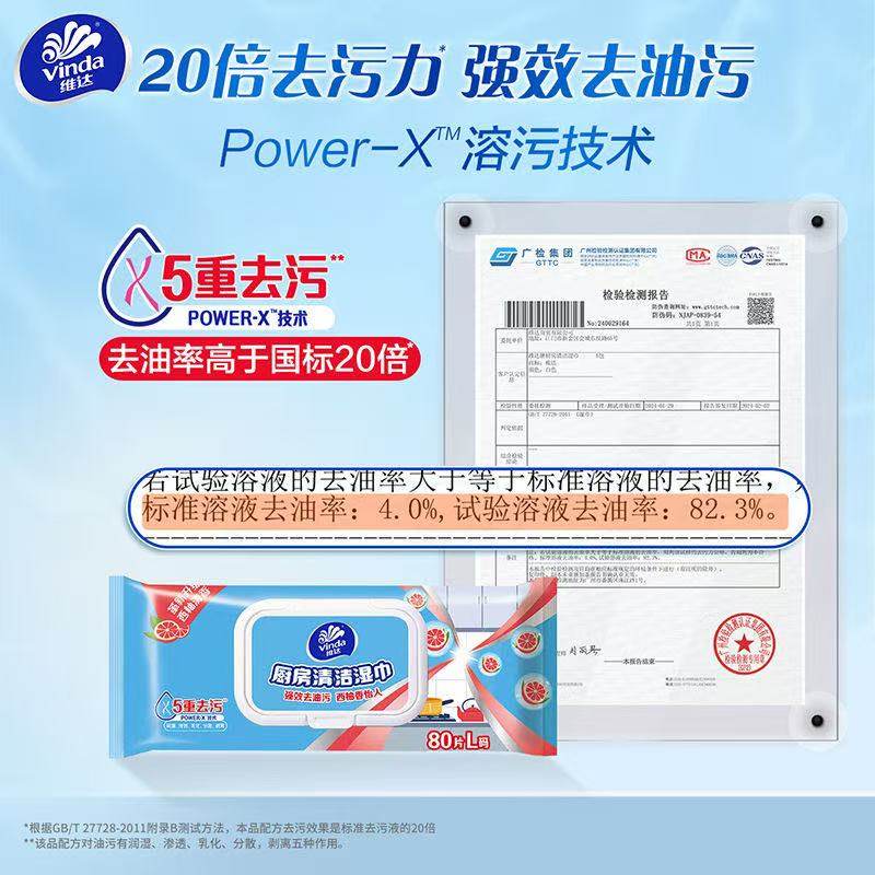 维达厨房湿巾60抽油烟机清洁去油去污强力家用吸油不锈钢加大厚,淘宝优惠券,粉丝福利购,淘宝优惠卷