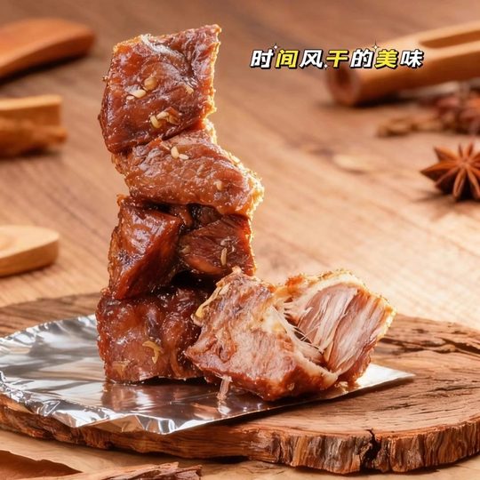 内蒙古阿拉善大漠魂风干骆驼肉/500克/原味/香辣