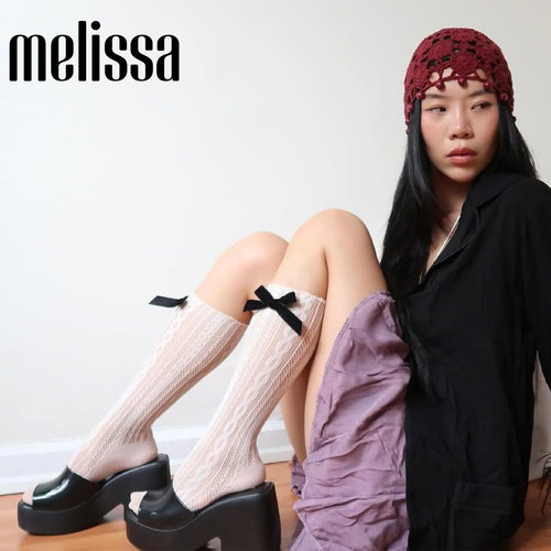 Melissa梅丽莎款POSH气质露趾拖鞋女夏外穿黑色厚底高跟凉鞋35702 - 图2