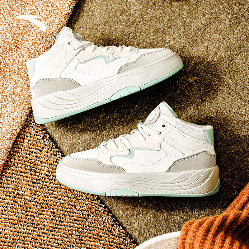 安踏PG7 棉鞋丨高帮加绒板鞋女2025冬季新款保暖运动鞋122548975,淘宝优惠券,粉丝福利购,淘宝优惠卷