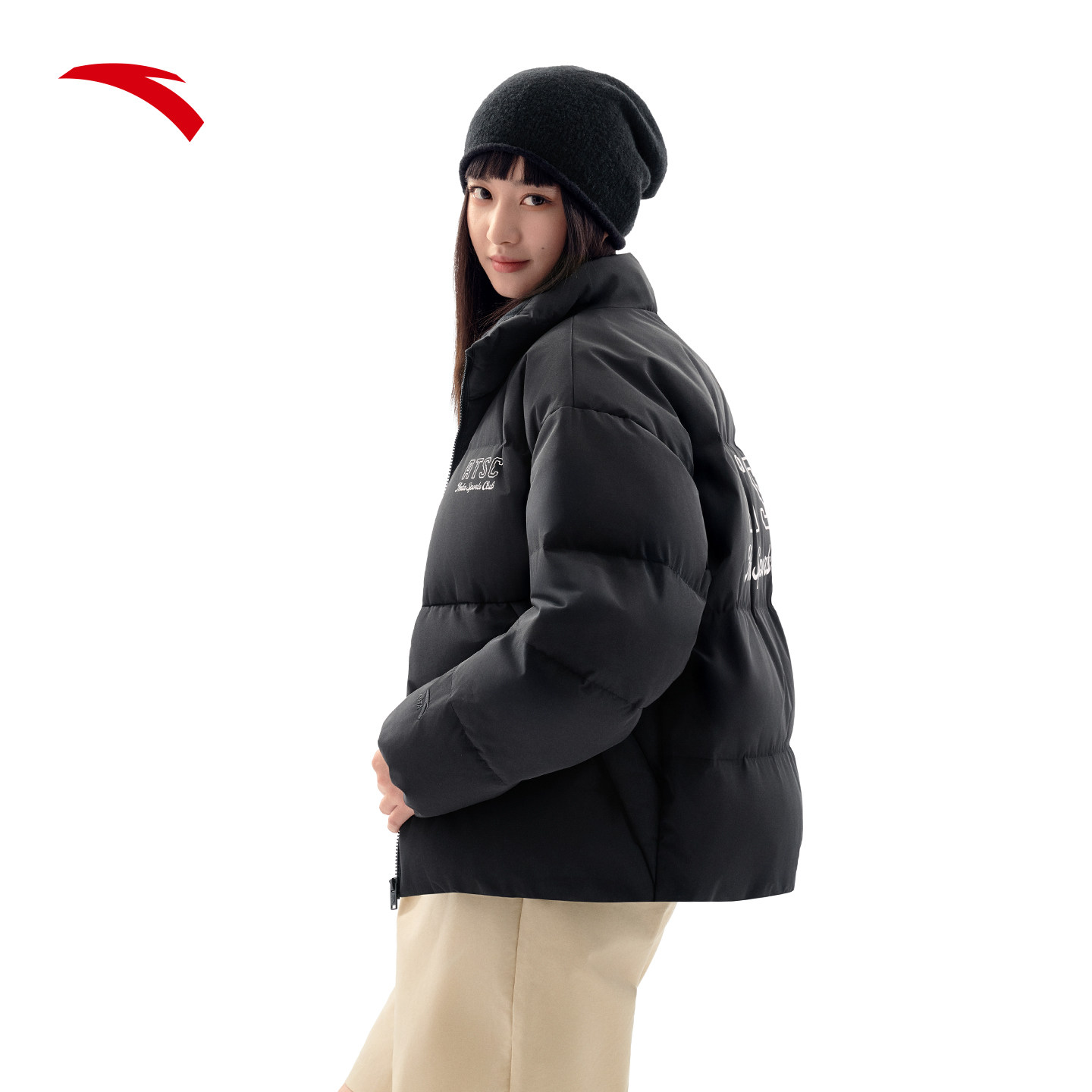 安踏多彩羽绒服丨无氟防泼水女短款立领面包服棉服外套162618905,淘宝优惠券,粉丝福利购,淘宝优惠卷