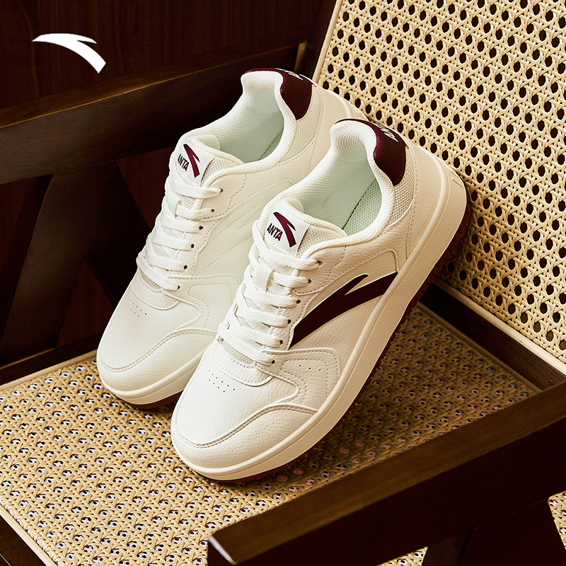 安踏厚底板鞋男鞋潮流春季学生小白鞋休闲鞋增高复古百搭运动鞋子