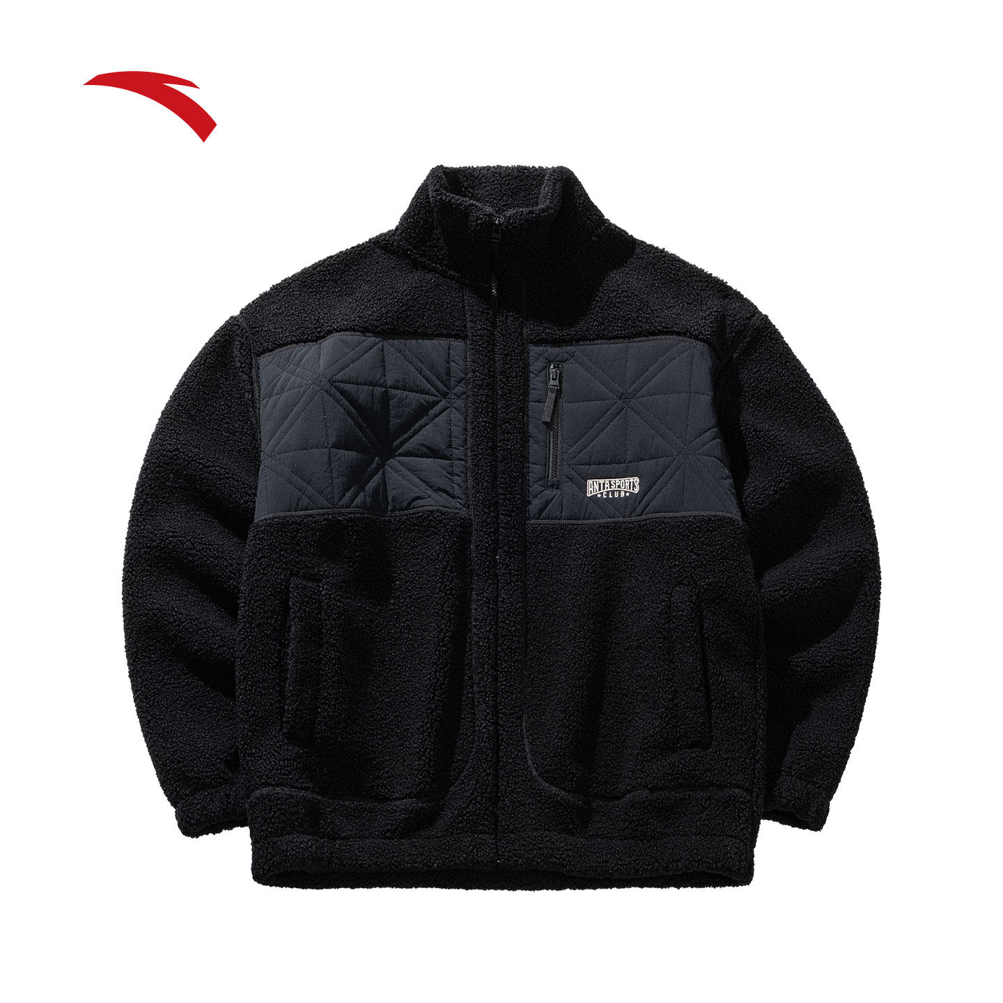 安踏立领羊羔绒外套男士冬季新款宽松加厚保暖运动上衣152548723,淘宝优惠券,粉丝福利购,淘宝优惠卷