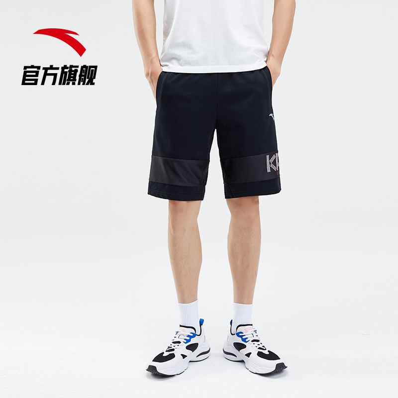 安踏官方网店安踏官网旗运动短裤夏季运动潮流休闲针织裤男子五分裤百搭潮0
