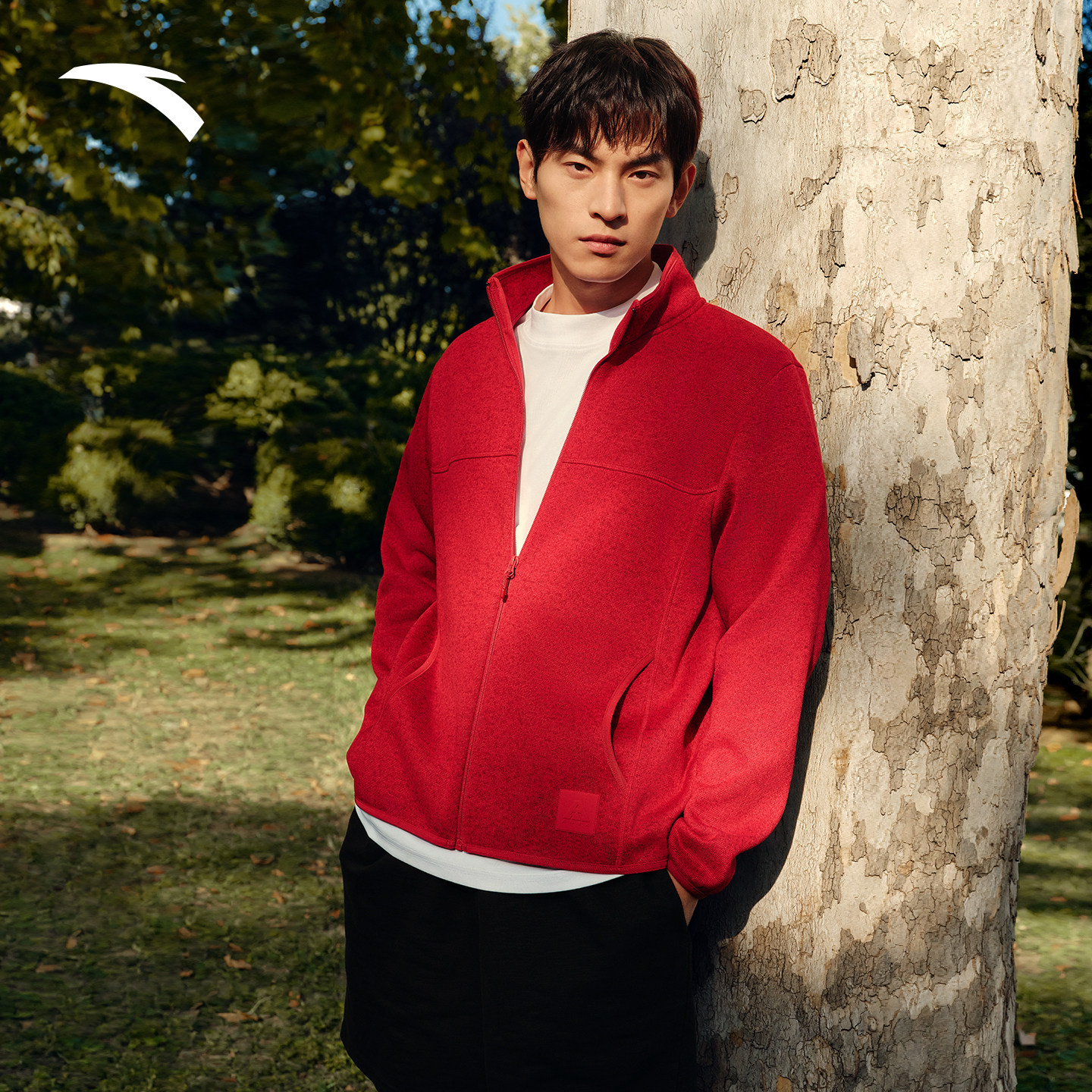 安踏火壳新年款外套丨红色抓绒衣内胆外套男户外立领保暖运动上衣,淘宝优惠券,粉丝福利购,淘宝优惠卷