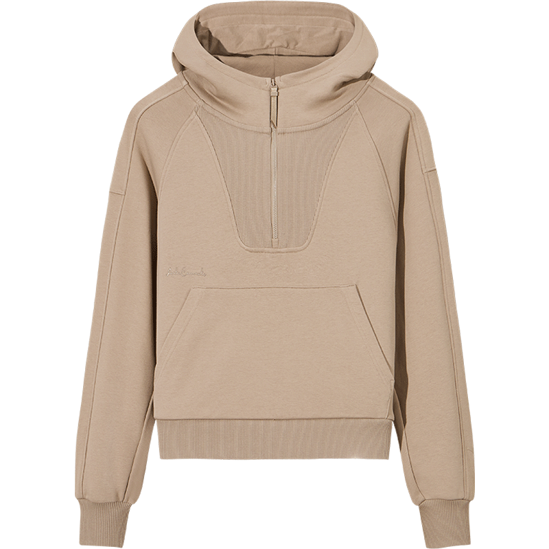 ເສື້ອກິລາ hoodie ສີແຂງຂອງແມ່ຍິງ ANTA ລະດູຫນາວ
