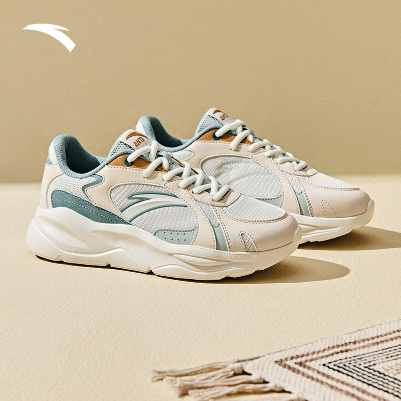 安踏不羁丨厚底增高休闲鞋女冬季舒适运动鞋百搭潮流银色女运动鞋,淘宝优惠券,粉丝福利购,淘宝优惠卷