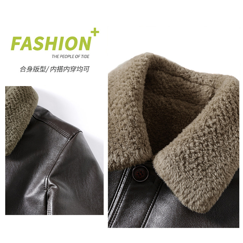 爸爸皮衣冬装加绒加厚中年男士皮毛一体外套保暖中老年皮夹克休闲,淘宝优惠券,粉丝福利购,淘宝优惠卷