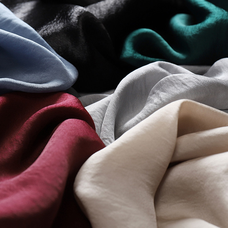 休闲氨丝感铜筒九分裤腰垂高丝醋酸 欧芮弗休闲裤