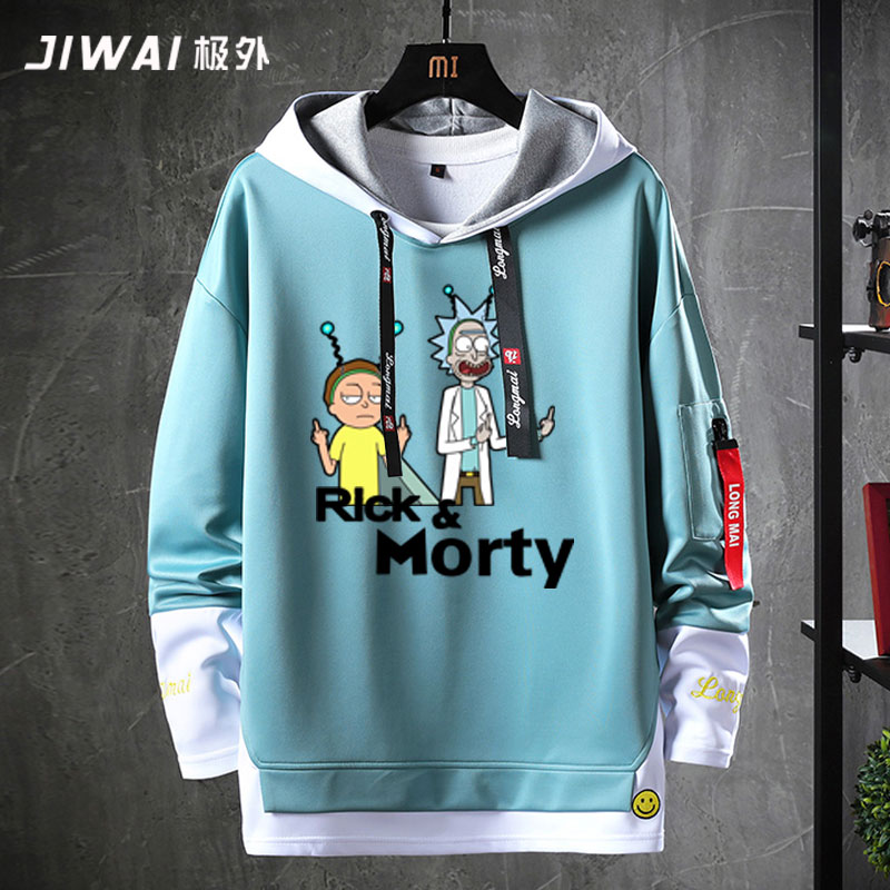 瑞克与莫蒂rickand morty瑞克和莫蒂爷爷飘带连帽卫衣衣服帽衫 - 图3