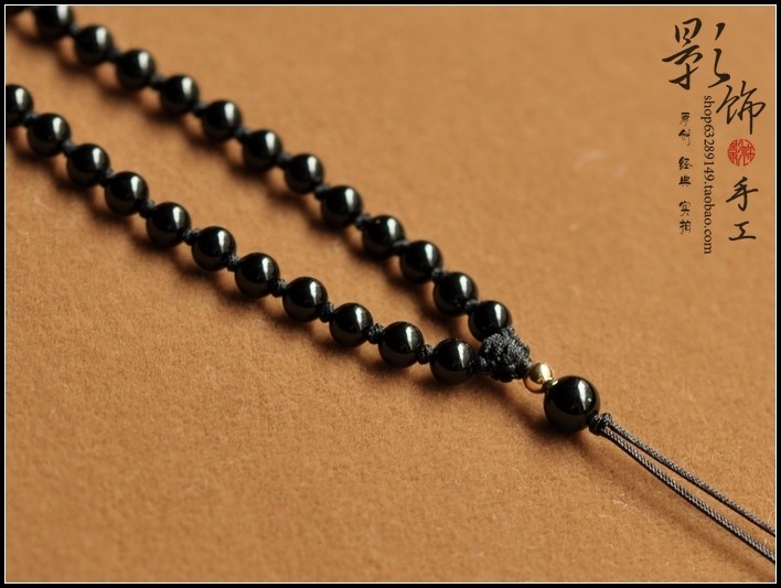 青城手工DIY天然黑玛瑙经典百搭男/女款高档项链挂绳毛衣链xl0017,淘宝优惠券,粉丝福利购,淘宝优惠卷