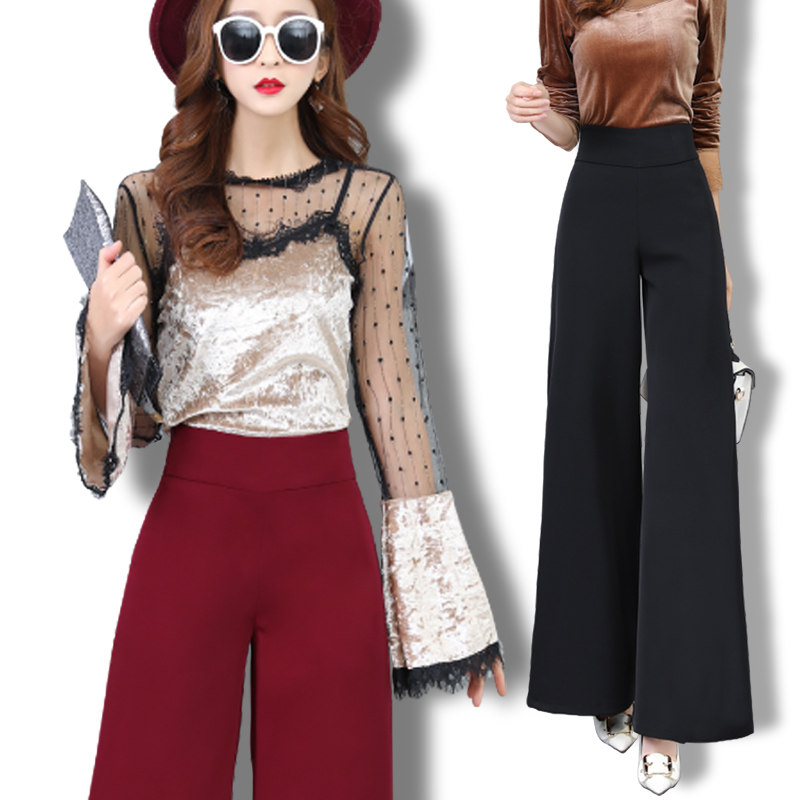 思迪娇春夏阔腿裤高腰显瘦休闲裤 思迪娇休闲裤