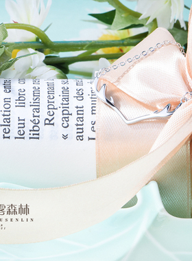 古觉纯银小鹿角吊坠迷雾森林项链