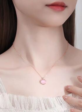 原创本命年925银生日礼物锁骨链