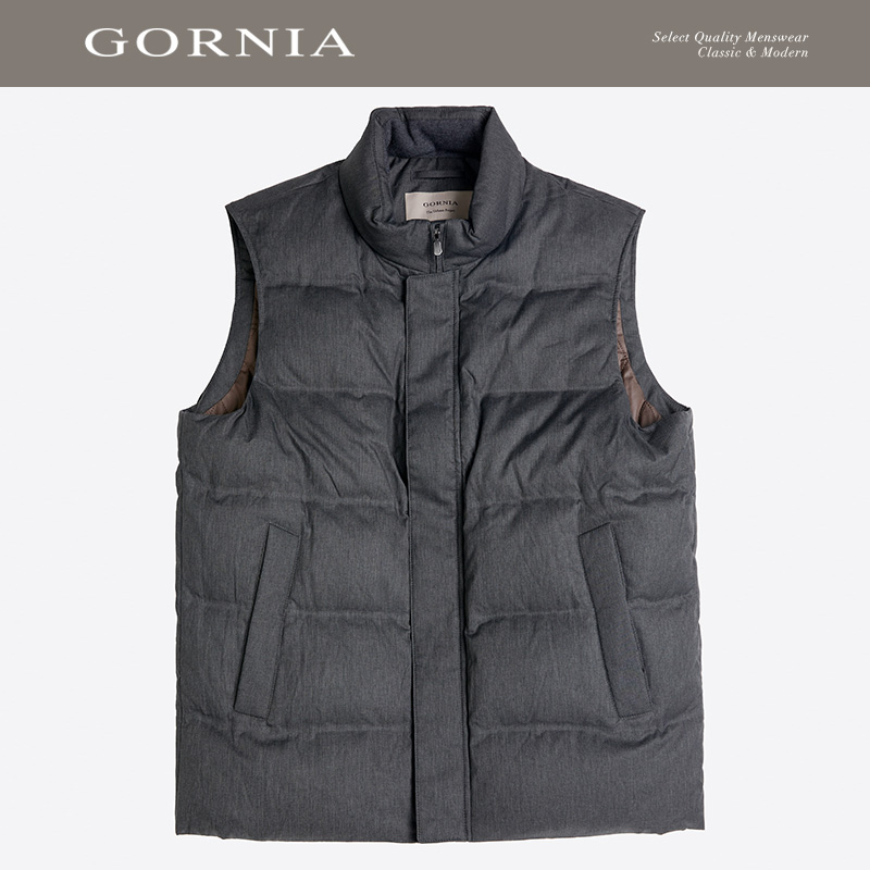 GORNIA/格罗尼雅男士羽绒服马甲立领保暖轻便休闲百搭马甲男 - 图3