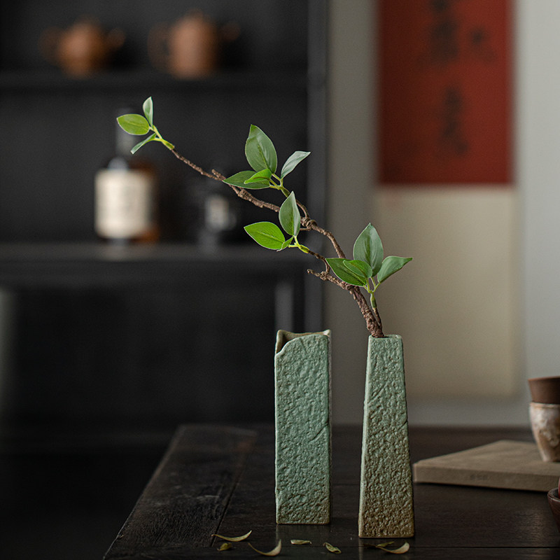 小花器禅意居家桌面办公室摆件小花插客厅电视柜仿真花干树枝花瓶,淘宝优惠券,粉丝福利购,淘宝优惠卷