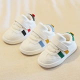 Детские утепленные демисезонные туфли для раннего возраста, белая обувь, 3 лет, мягкая подошва