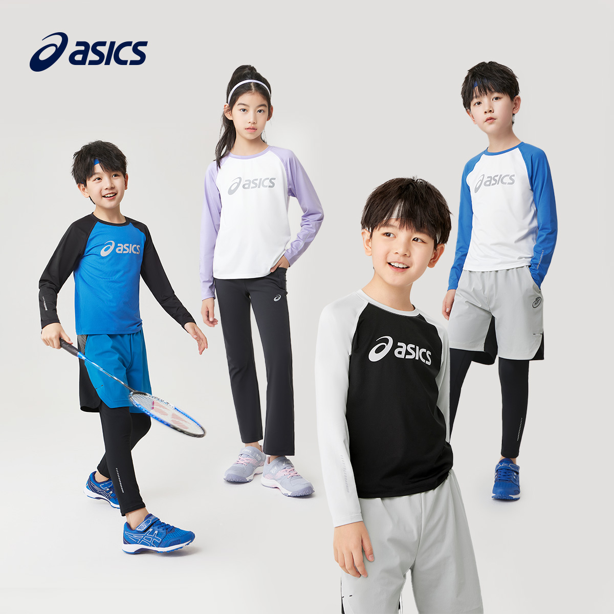 ASICS/亚瑟士童装24春季新款速干抗菌透气长袖T运动衫飓风秒干衣-图3