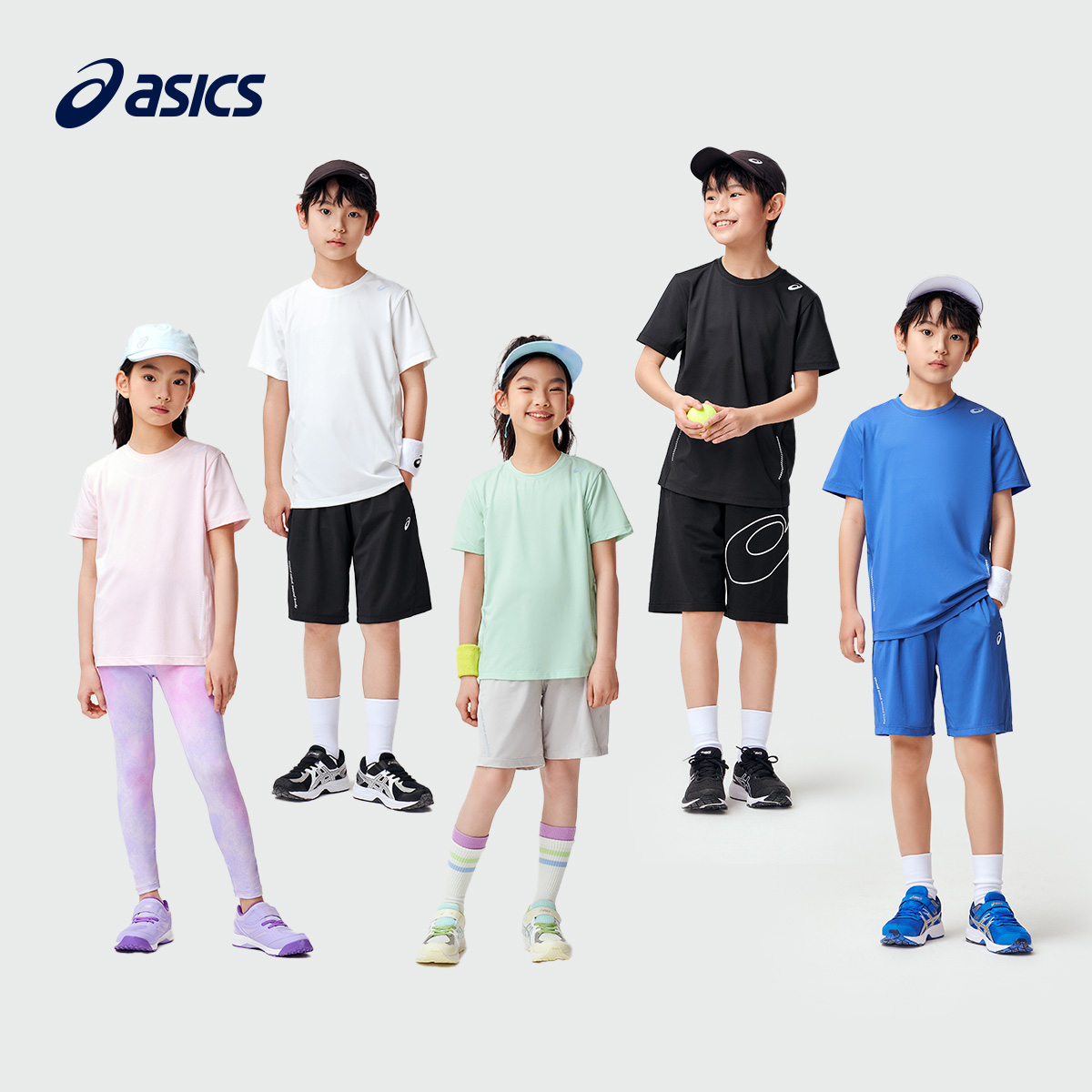 ASICS/亚瑟士童装短袖T恤男女童吸湿速干透气舒适弹力2024夏新款 - 图3